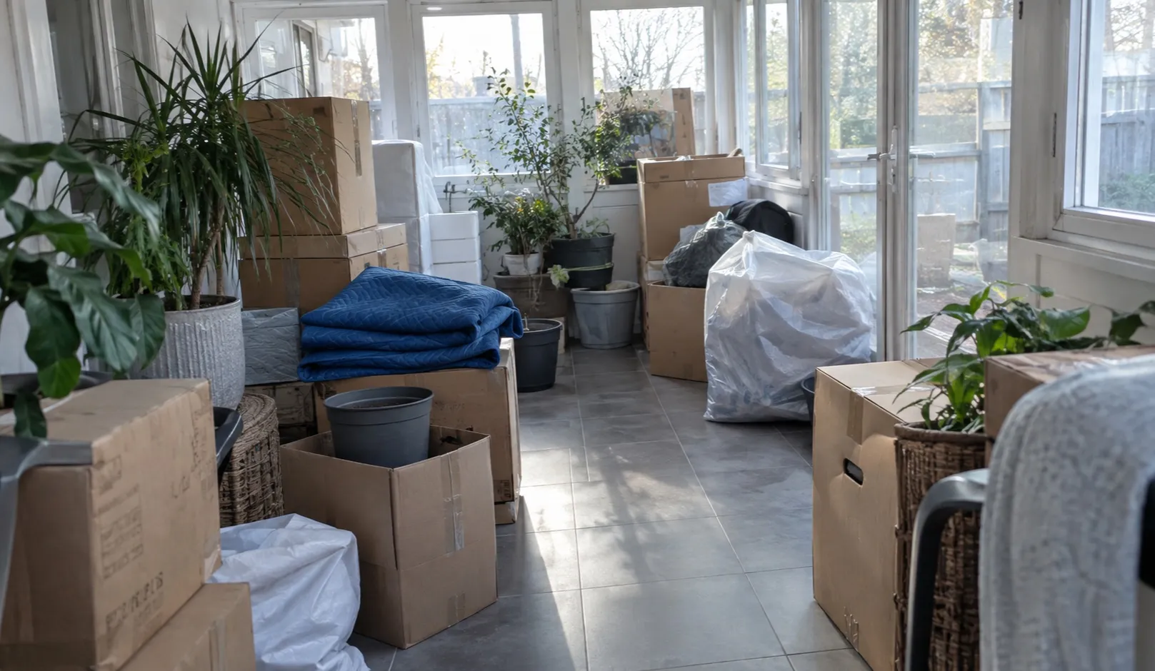 Geräumter Wohnraum nach einer Messie-Räumung im Bezirk Mattersburg