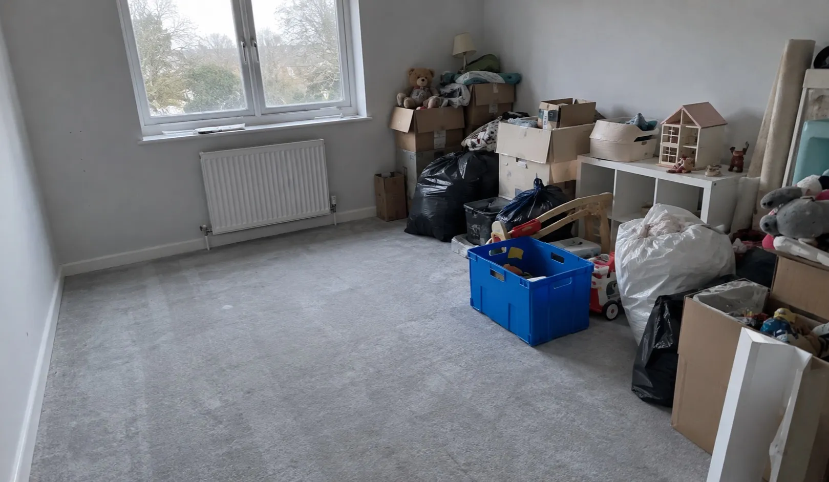 Geräumter Wohnraum nach einer Messie-Räumung