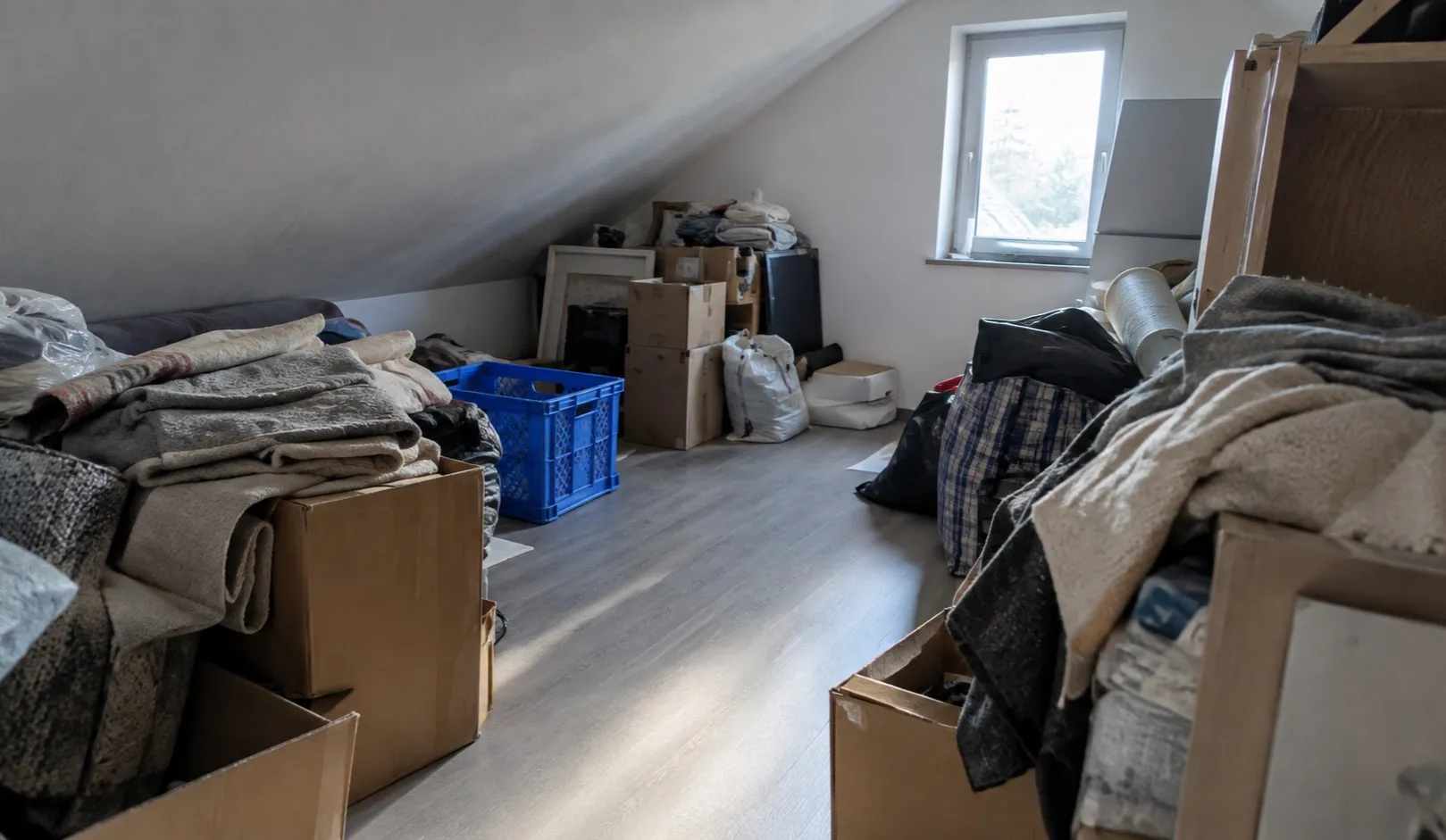 Geräumter Wohnraum nach einer Messie-Räumung