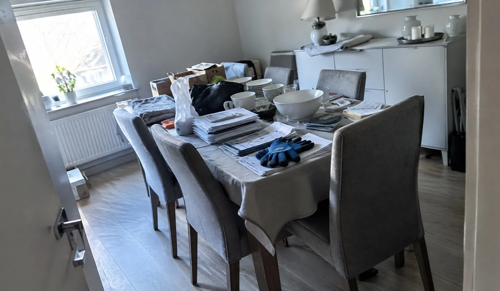 Geräumter Wohnraum nach einer Messie-Räumung