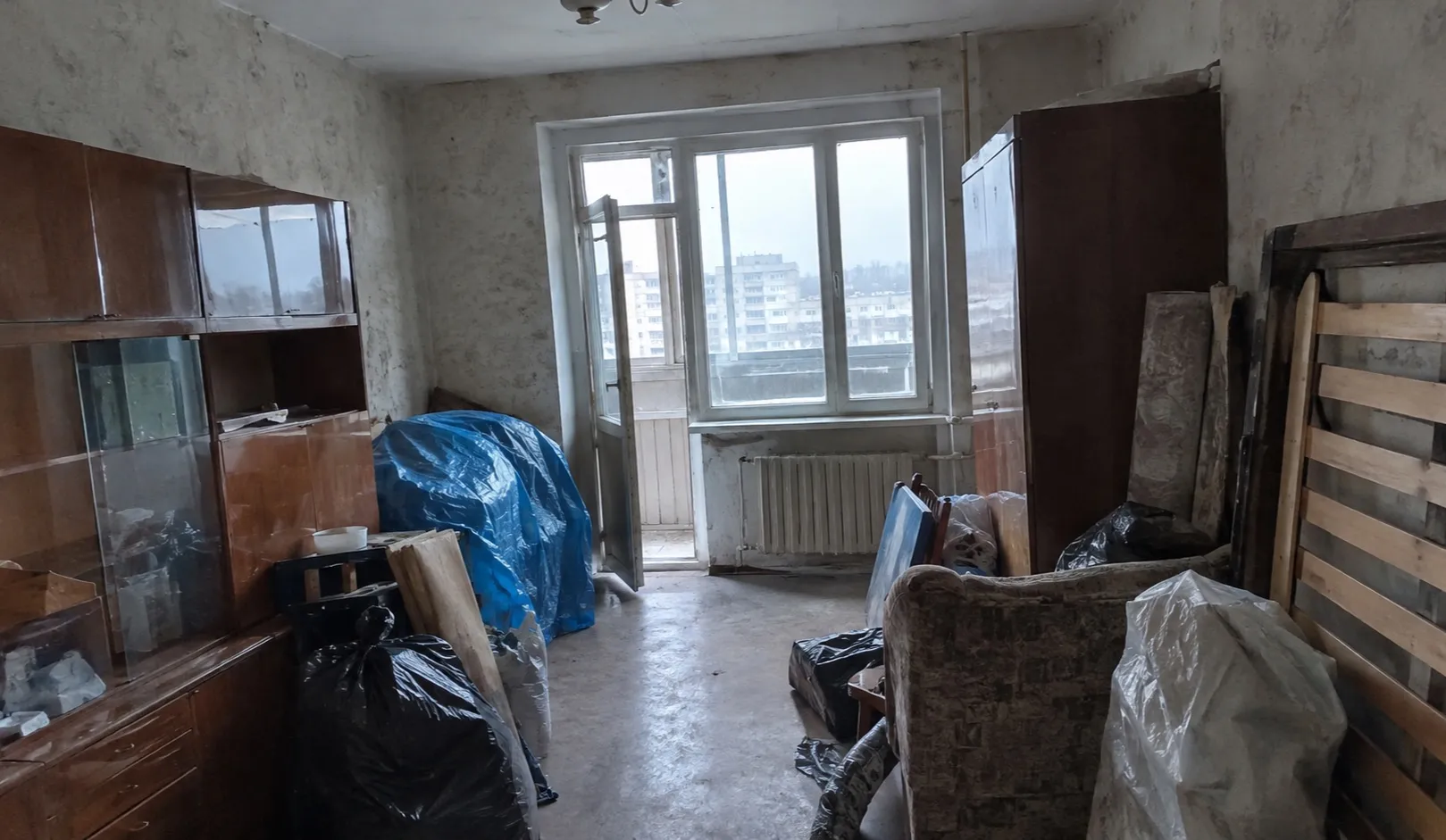 Geräumter Wohnraum nach einer Messie-Räumung