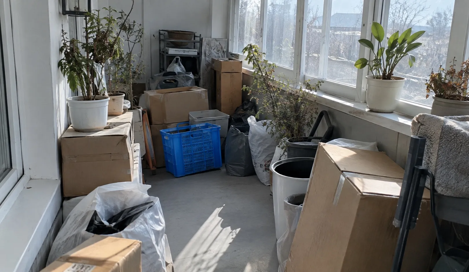 Geräumter Wohnraum nach einer Messie-Räumung