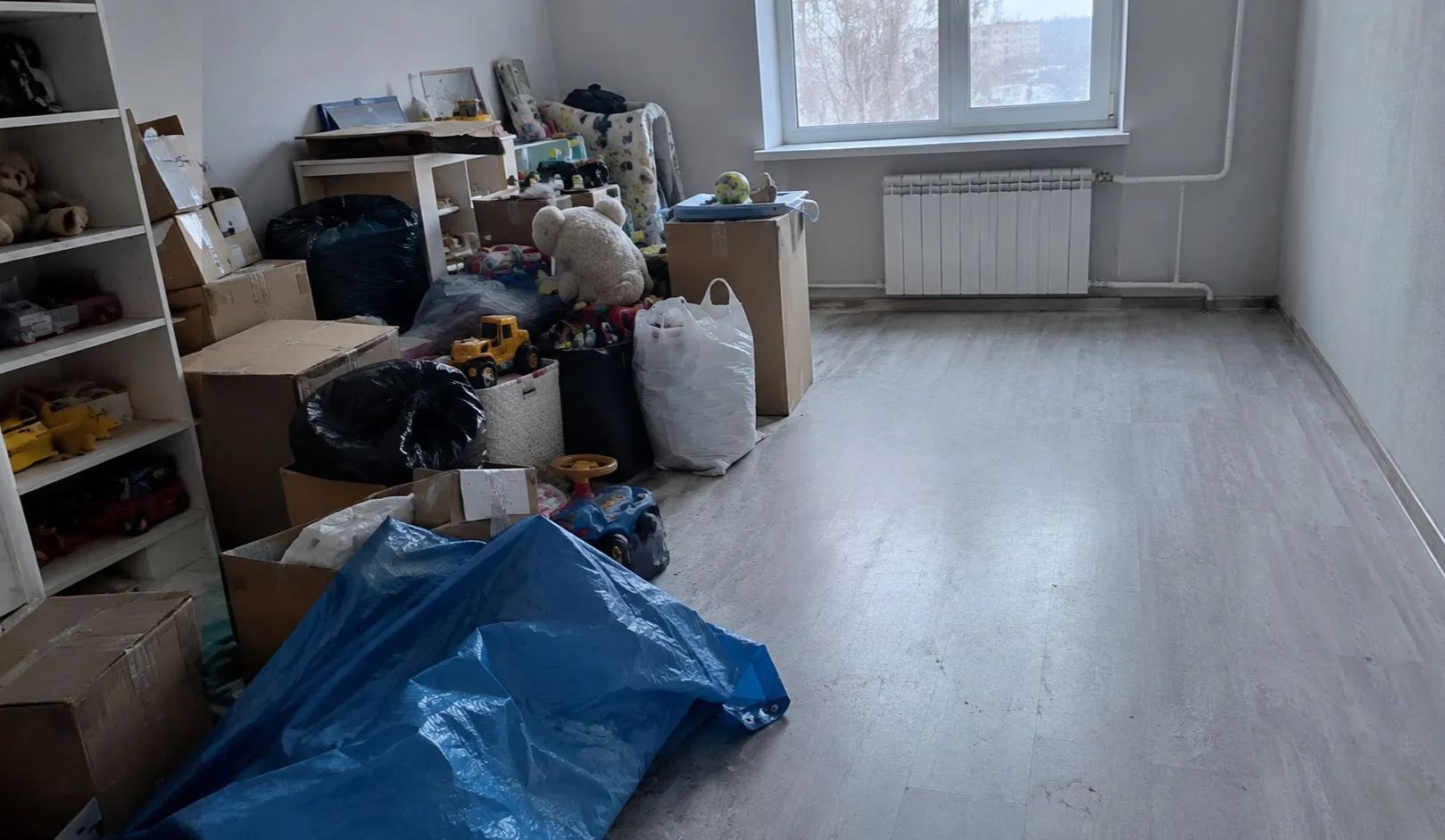Geräumter Wohnraum nach einer Messie-Räumung