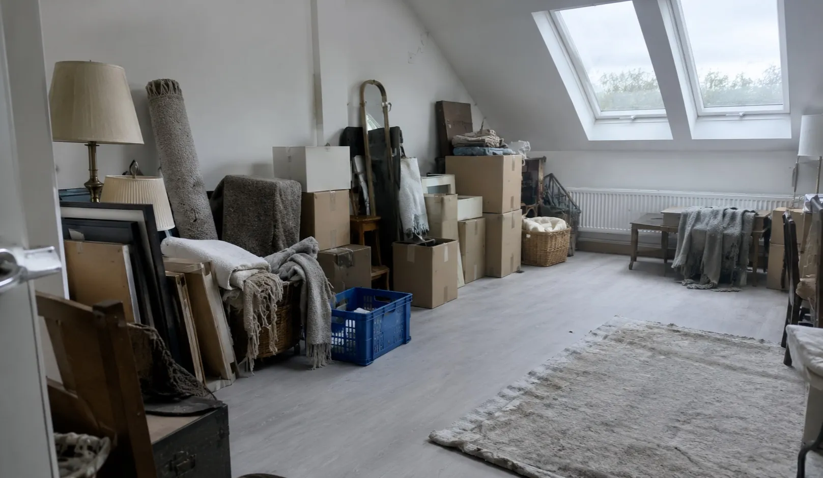 Geräumter Wohnraum nach einer Messie-Räumung