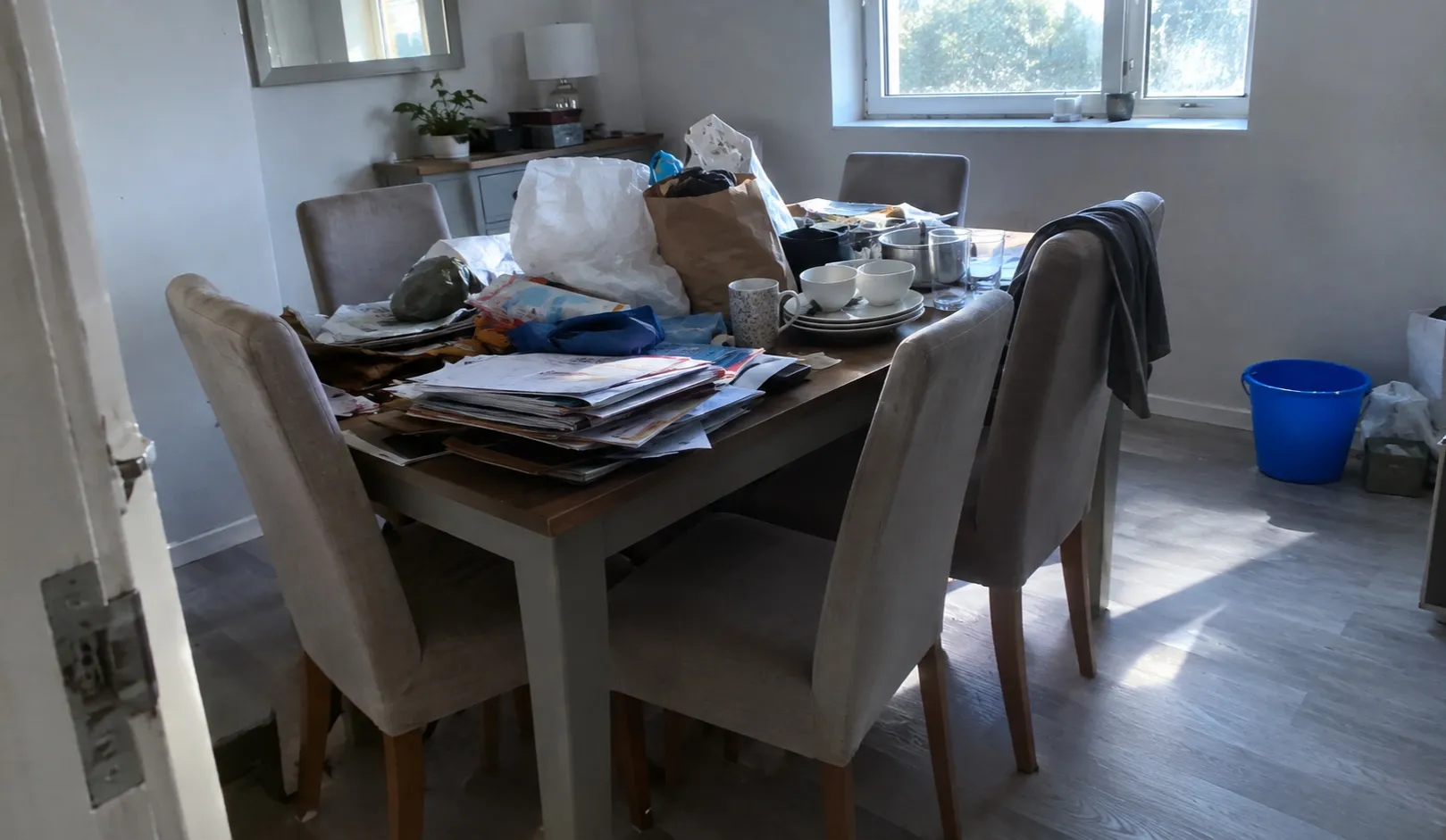 Geräumter Wohnraum nach einer Messie-Räumung