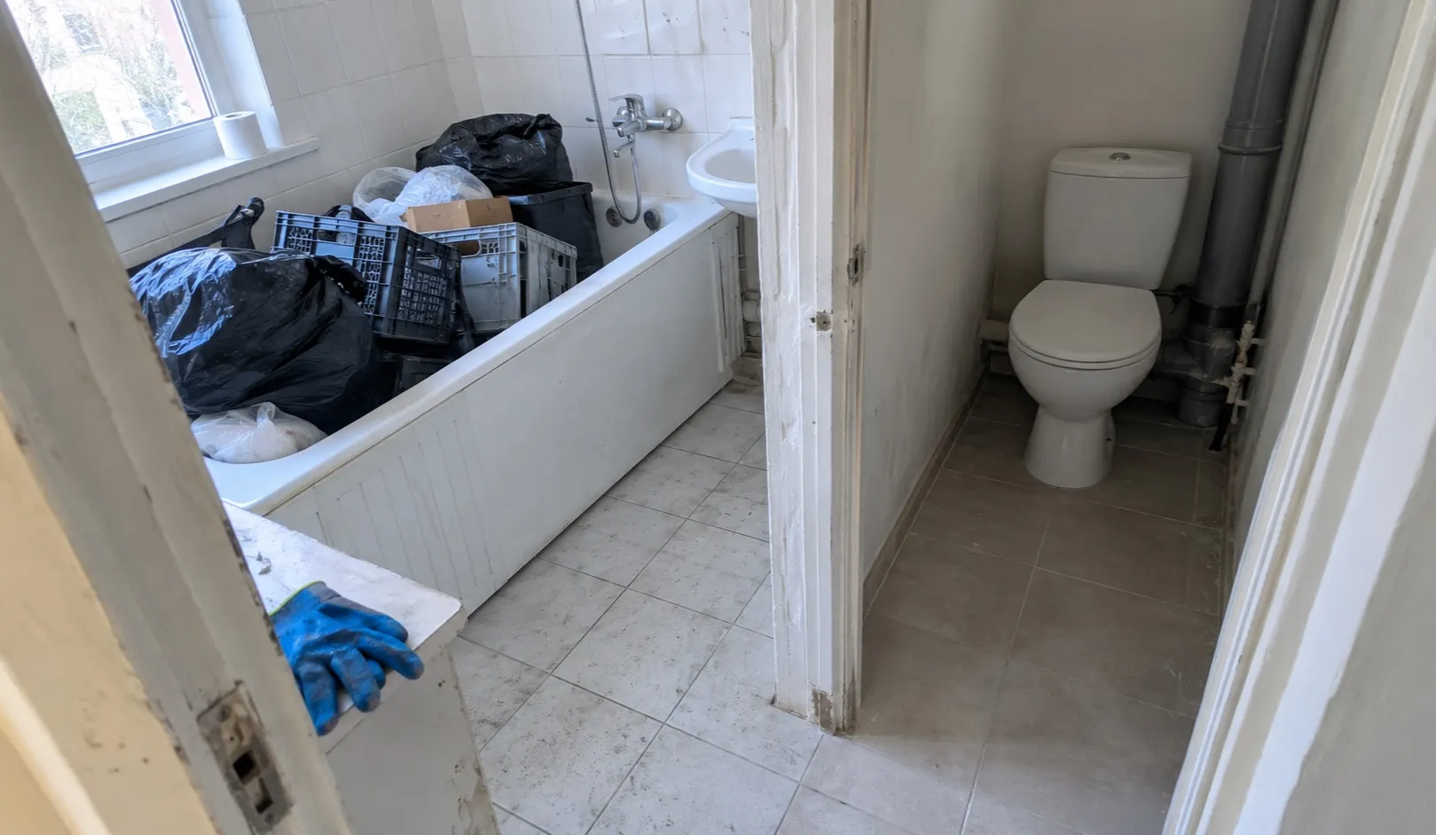 Geräumter Wohnraum nach einer Messie-Räumung