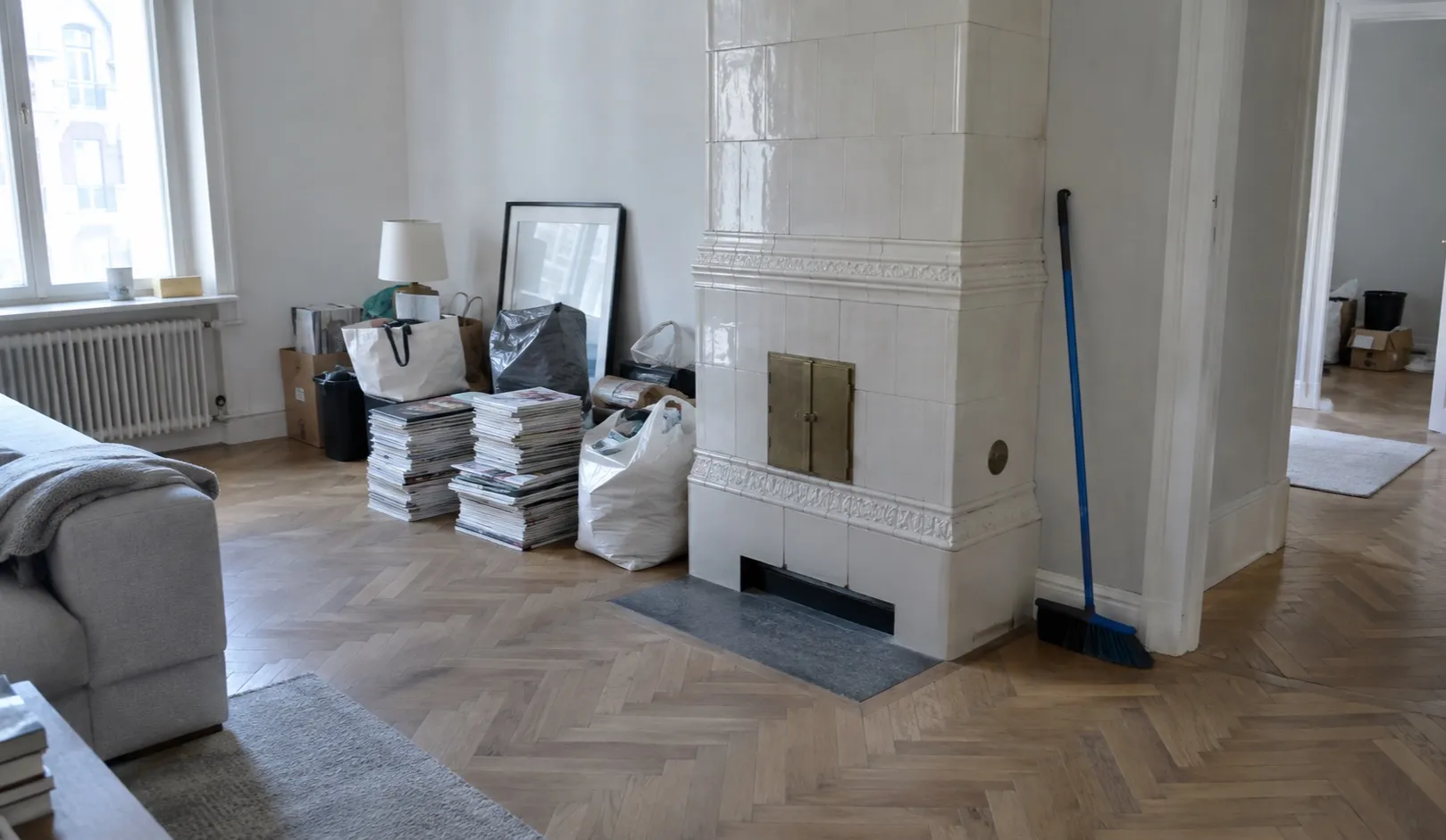 Geräumter Wohnraum nach einer Messie-Räumung