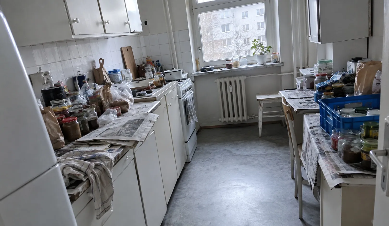 Geräumter Wohnraum nach einer Messie-Räumung