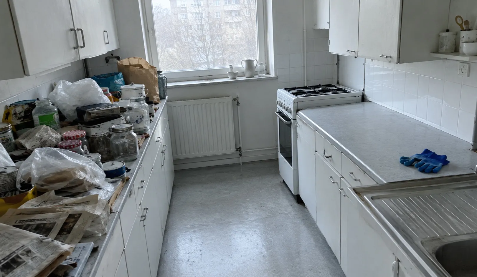 Geräumter Wohnraum nach einer Messie-Räumung