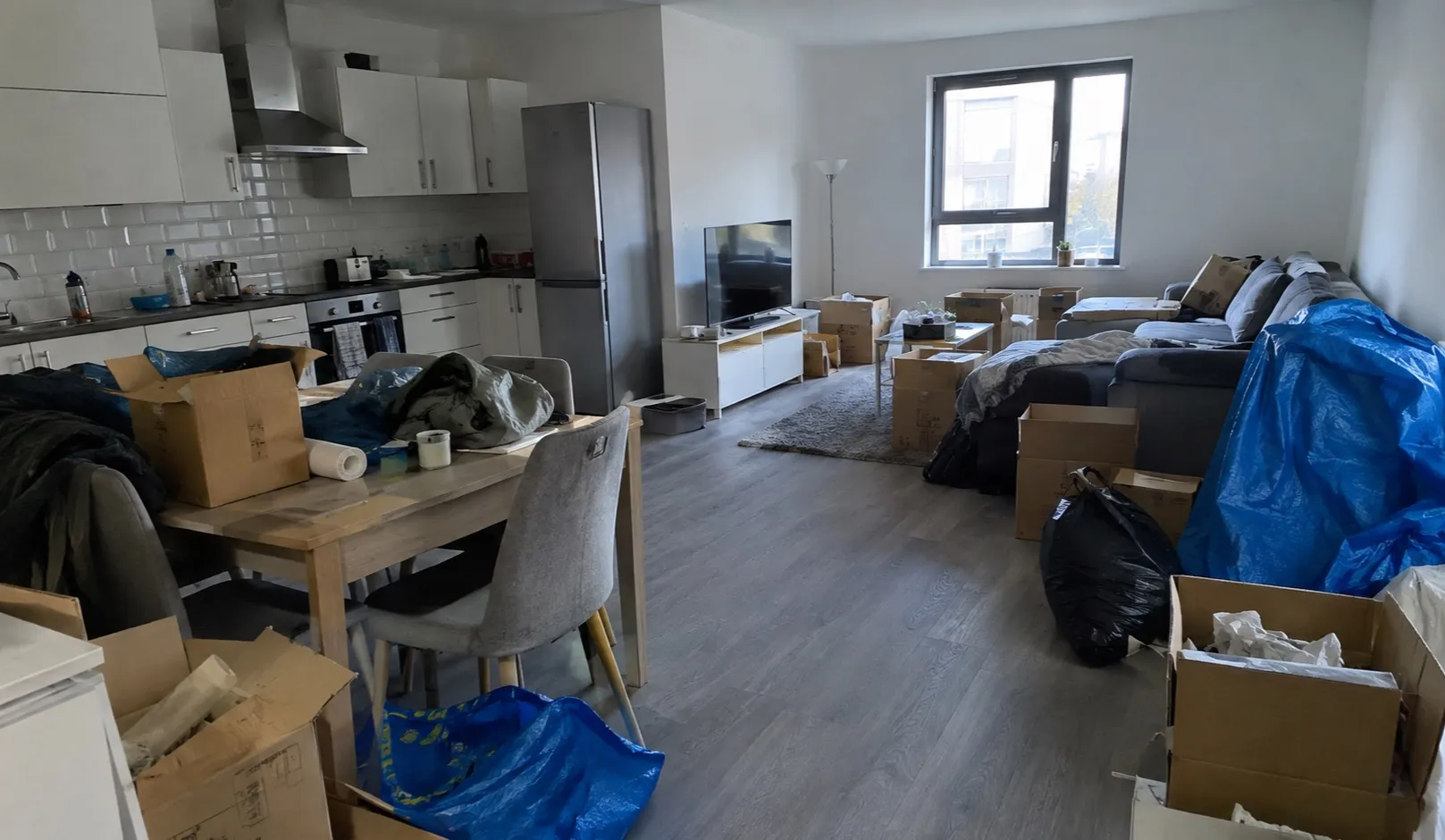 Geräumter Wohnraum nach einer Messie-Räumung im 3. Wiener Gemeindebezirk