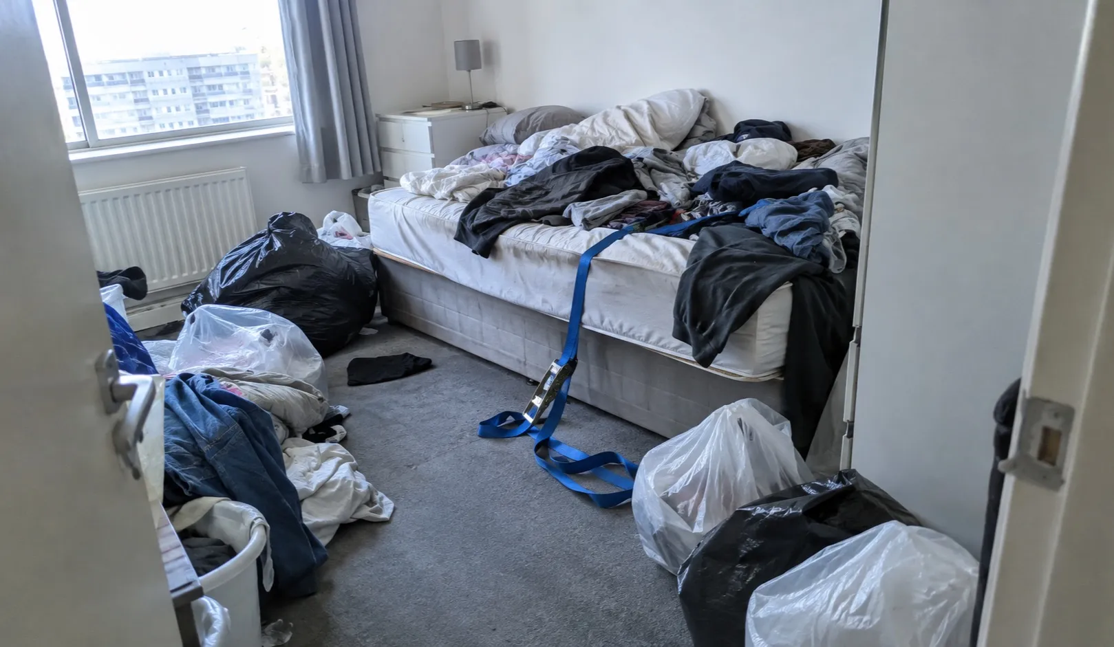 Geräumter Wohnraum nach einer Messie-Räumung im 2. Wiener Gemeindebezirk