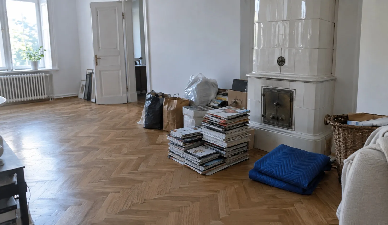 Geräumter Wohnraum nach einer Messie-Räumung