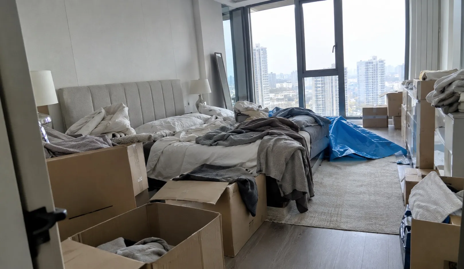 Geräumter Wohnraum nach einer Messie-Räumung