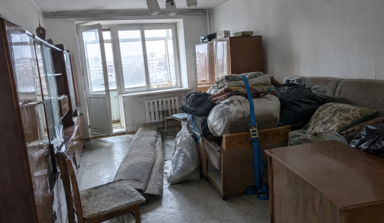 Geräumter Wohnraum nach einer Messie-Räumung im 16. Wiener Gemeindebezirk