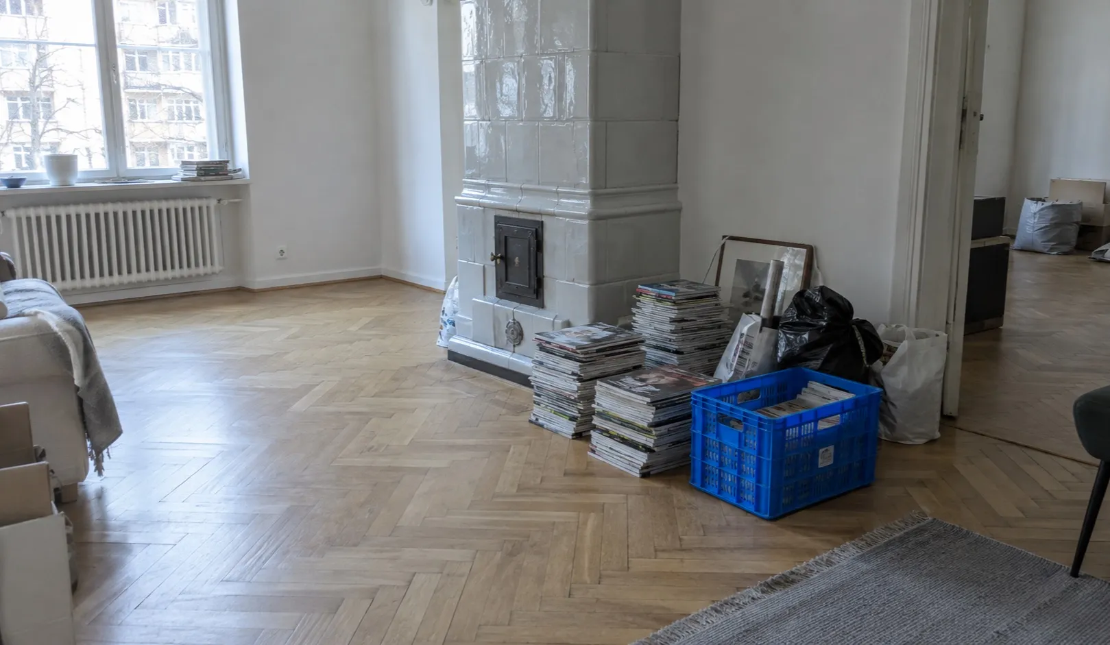 Geräumter Wohnraum nach einer Messie-Räumung