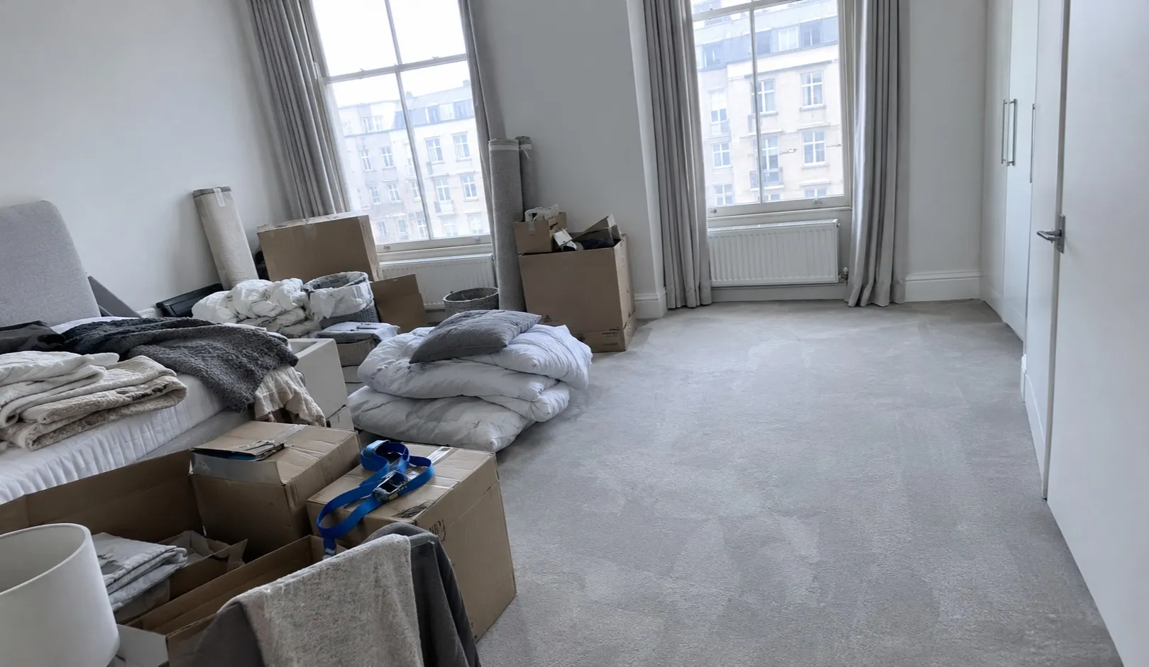 Geräumter Wohnraum nach einer Messie-Räumung