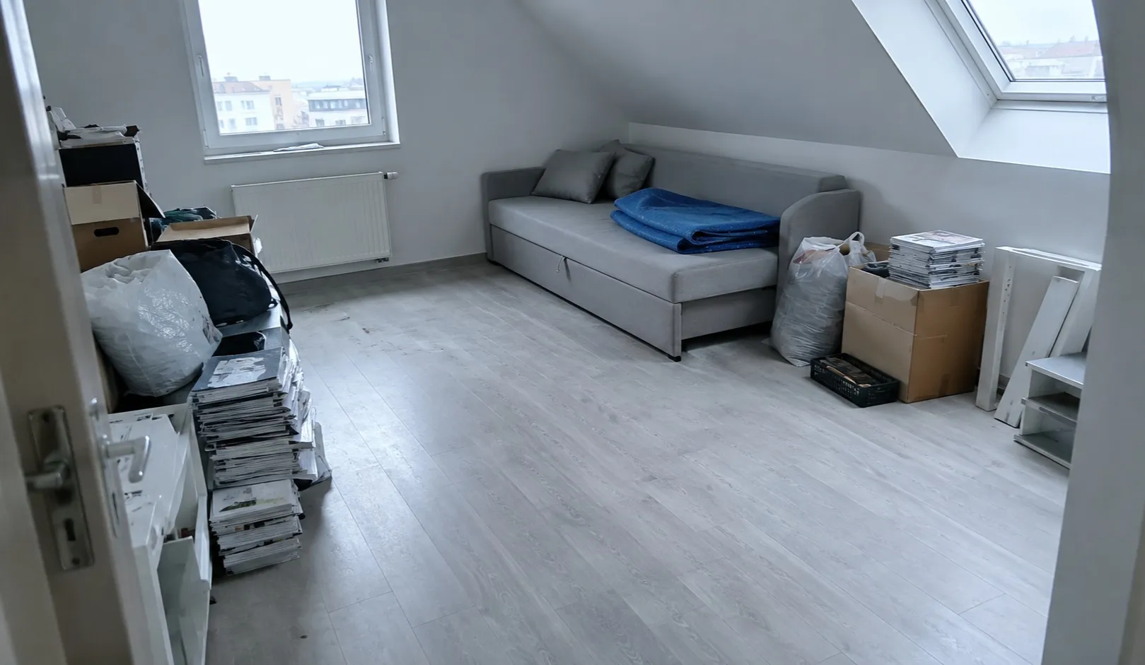 Geräumter Wohnraum nach einer Messie-Räumung